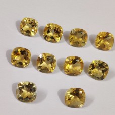 Citrine 8x8mm cushion facet 1.99 cts